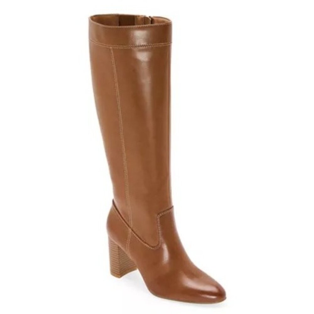 NiB A.n.a Womens Ludwig Stacked Heel Dress Boots 6.5 Medium Zip Up $95 1SH79